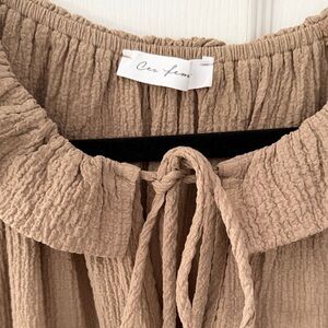 Ces Femme Tan Crinkle Dress